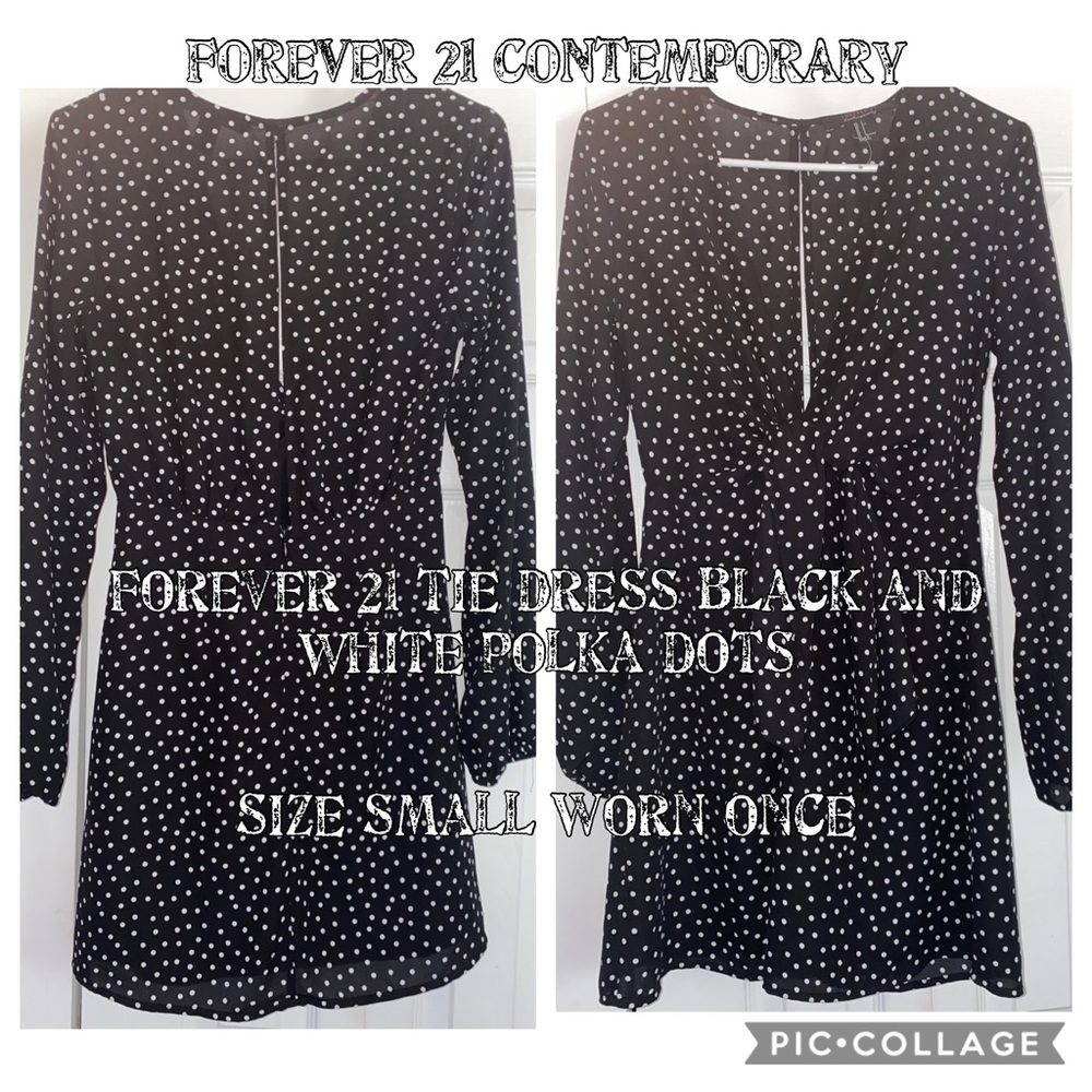 Forever 21 polka dot tie dress